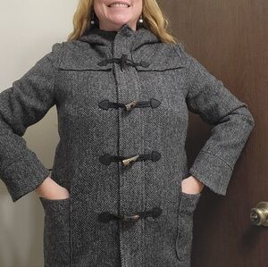 Rag & Bone Black and Gray Pea Coat